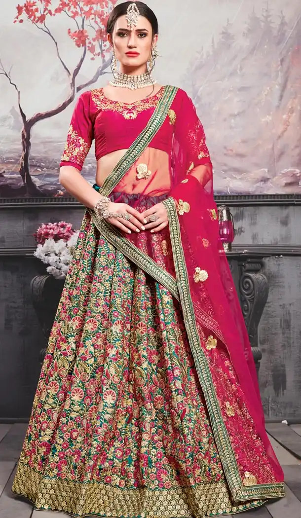 Red Color Thai Silk Traditional Designer Lehenga Choli - 409649585