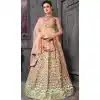 Peach Color Phantom Silk Traditional Designer Lehenga Choli - 409649586