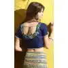 Mehendi Green Color Two Tone Chiffon Treditioanal Wear Saree Blouse - 408949402