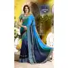 Blue Color Rangoli Georgette Treditioanal Wear Saree Blouse - 408949405