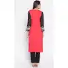 Exotic Coral Color Cotton Party Wear Pluse Size Salwar Kameez