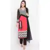 Exotic Coral Color Cotton Party Wear Pluse Size Salwar Kameez