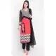 Exotic Coral Color Cotton Party Wear Plus Size Salwar Kameez - 412750301