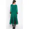 Classy Green Color Faux Georgette Party Wear Plus Size Salwar Kameez