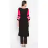Exquisite Black Color Cotton Party Wear Plus Size Salwar Kameez