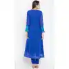 Mesmerizing Blue Color Faux Georgette Party Wear Plus Size Salwar Kameez