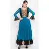 Fancy Blue Color Faux Georgette Party Wear Plus Size Salwar Kameez