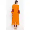 Mustard Color Faux Georgette Party Wear Plus Size Salwar Kameez