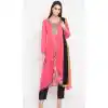 Exotic Pink Color Faux Georgette Party Wear Plus Size Salwar Kameez