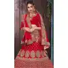 Red Color Velvet Havvy Work Designer Bridel Lehenga Choli For Women