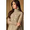 Off White Color Net Designer Party Wear Long Salwar Kameez