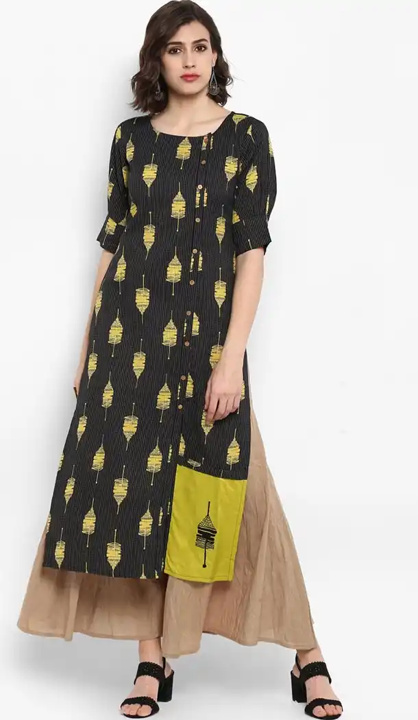 Attractive Multi Color Cotton Party Wear Style Readymade Kurti - 410949750