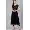 Melodic Black Color Pure Cotton Party Wear Style Readymade Kurti - 410949770