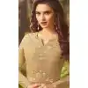 Beige Color Soft Georgette Knee Length Party Wear Salwar Kameez