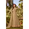 Beige Color Soft Georgette Knee Length Party Wear Salwar Kameez