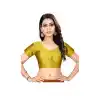 Mehandi Green Color Silk Color Designer Plus Size Readymade Blouse