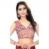 Pink Color Silk Color Designer Plus Size Readymade Blouse