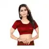 Maroon Color Silk Color Designer Plus Size Readymade Blouse