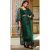 Green Color Net Party Embroidery Straight Pant Suit