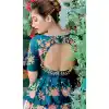 Majesty Cerulean Color Satin Silk Designer Heavy Wedding Wear Lehenga Choli