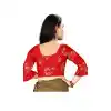 Red Color Silk 3/4 Sleeve Party Wear Readymade Blouse