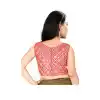 Pink Color Silk Sleeve Less Party Wear Readymade Blouse