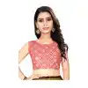 Pink Color Silk Sleeve Less Party Wear Readymade Blouse