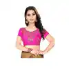 Rani Color Silk Short Sleeve Party Wear Readymade Blouse