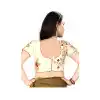 Cream Color Silk Short Sleeve Party Wear Readymade Blouse