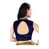 Blue Color Silk Sleeve Less Party Wear Readymade Blouse