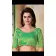 Green Color Two Ton Silk Party Wear Round Neck Readymade Blouse - 3543107