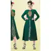 Forest Green Color Georgette Designer Wear Long Readymade Kurtis