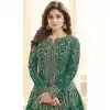 Shilpa Shetty Kundra Green Color Mulberry Silk Designer Gown
