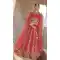 Hot Pink Color Raw Silk Desiger Bridal Wear Lehenga Choli - 425051770