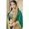 Adorable Green Color Rangoli Silk Traditional Wear Sarees Blouse