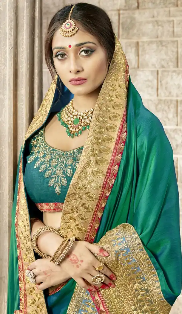 Adorable Green Color Rangoli Silk Traditional Wear Sarees Blouse - 424751747