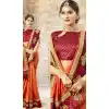Mesmerizing Orange Color Rangoli Silk Traditional Wear Sarees Blouse