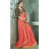 Red Color 60 Grams Georgette Casual Wear Saree Blouse