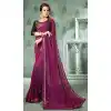 Magenta Color 60 Grams Georgette Casual Wear Saree Blouse