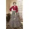 Grey Color Net Heavy Embroidery Designer Lehenga Choli