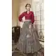 Grey Color Net Heavy Embroidery Designer Lehenga Choli - 431152697