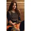 Navy Blue Color Faux Georgette Pakistani Style Anarkali Salwar Kameez