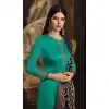Sea Green Color Satin Georgette Indian Party Wear Churidar Kameez