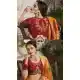Grey and Orange Color Silk Jacquard Traditional Designer Lehenga Choli - 433553012