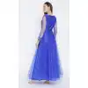 Blue Color Net Party Wear Gown Dress