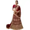 Maroon Color Velvet Indian Traditional Designer Wear Lehenga Choli