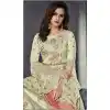 Pista Color Tussar Silk Designer Abaya Style Gown Dress
