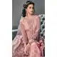 Exquisite Peach Color Tussar Silk Designer Abaya Style Gown Dress - 445254527