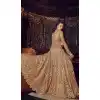 Golden Color Premium Net Designer Knee Length Salwar Kameez