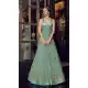 Aqua Green Color Tusser Silk Designer Salwar Kameez With Jacket - 445654555